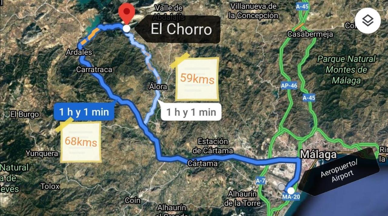 Alojamiento Rural El Paraiso Del Chorro Kültér fotó